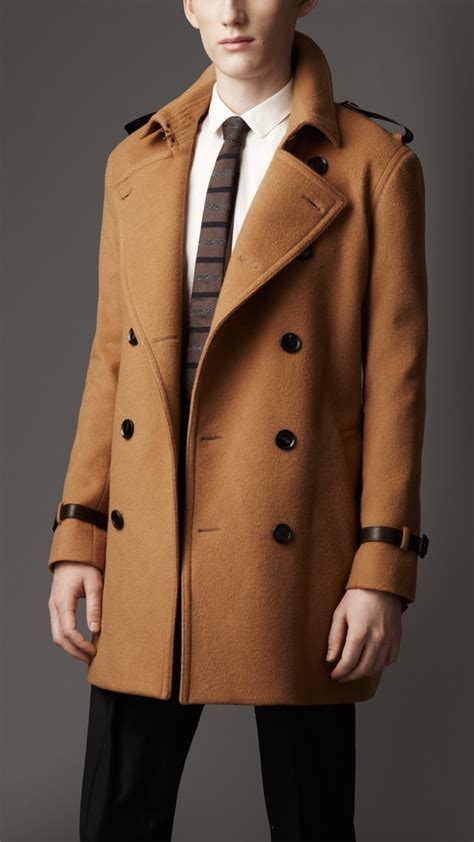 burberry camel wool coat men's|burberry coat wool cashmere.